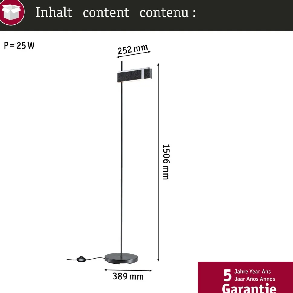 LED-lattiavalaisin Paulmann Jagun 2700K 1250lm 20.4W 3-Step-Dim himmennettävä antrasiitti