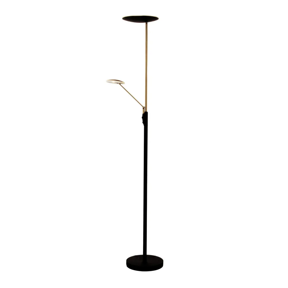 LED-lattiavalaisin Aneta Lighting Cadiz Up-Light musta