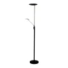 LED-lattiavalaisin Aneta Lighting Cadiz Up-Light musta/teräs