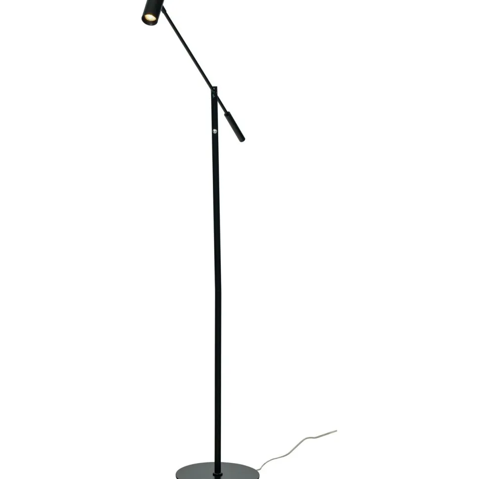 LED-lattiavalaisin Aneta Lighting Concord, himmennin, musta