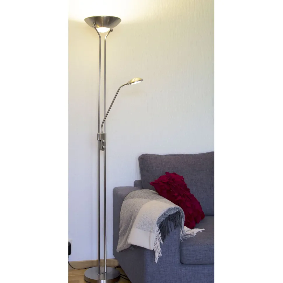LED-lattiavalaisin Aneta Lighting Nice 460x260x1790 mm lukuvalolla teräs