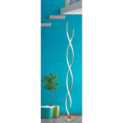 LED-lattiavalaisin Aneta Lighting Swirl teräs