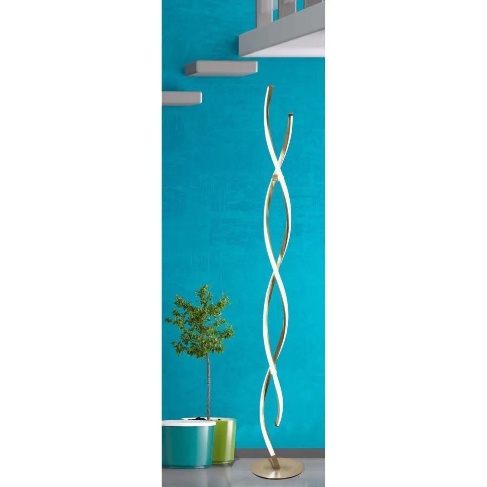 LED-lattiavalaisin Aneta Lighting Swirl teräs