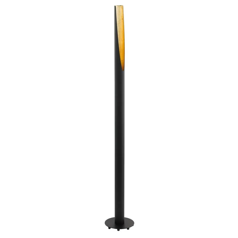 LED-lattiavalaisin Eglo Barbotto 5W Ø185x1370 mm GU10 IP20 himmennettävä musta/kulta