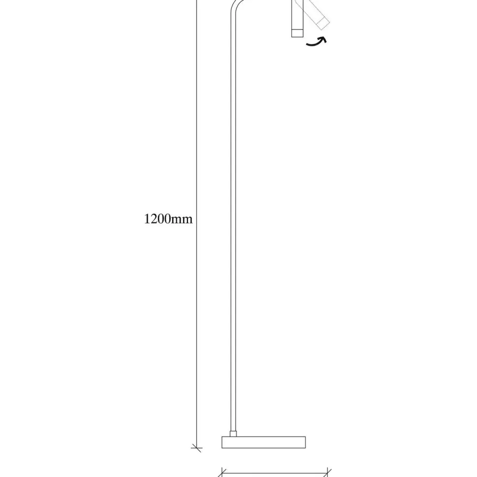 LED-lattiavalaisin Linento Lighting Suvi 120 cm musta