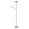 LED-lattiavalaisin Lucide Zenith Ø24,5x180cm 20W himmennettävä satiini kromi