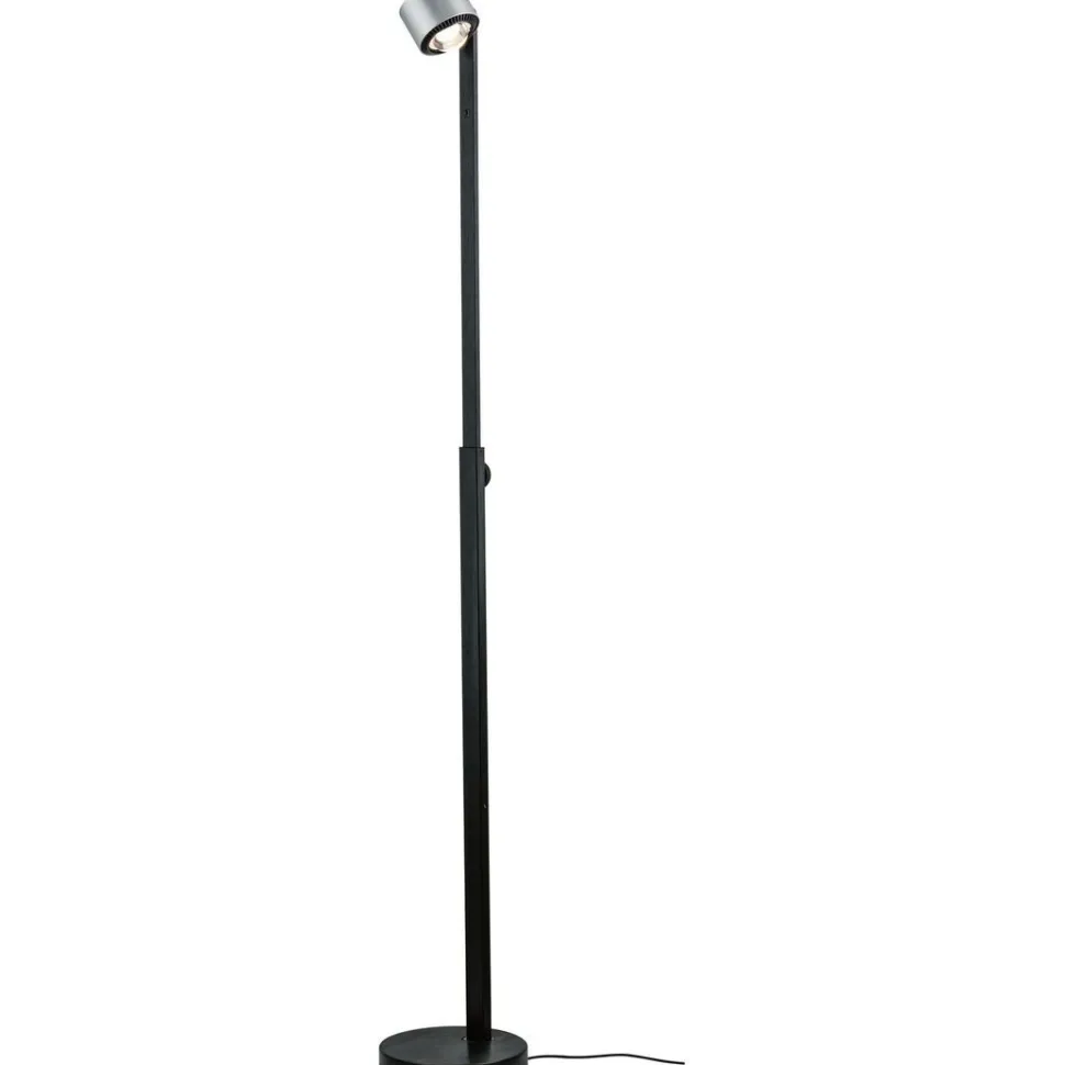 LED-lattiavalaisin Paulmann Aldan, 2700K, musta/harjattu alumiini