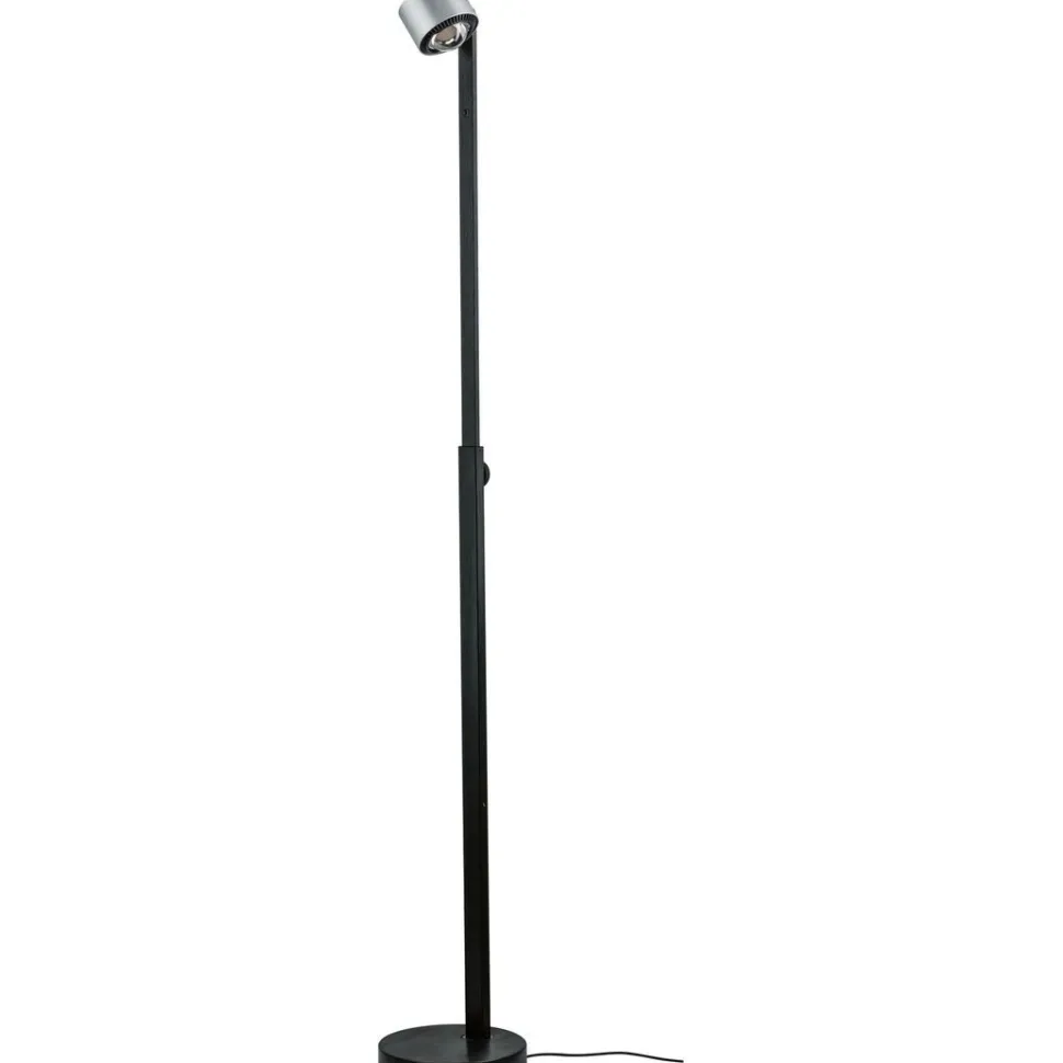 LED-lattiavalaisin Paulmann Aldan, 2700K, musta/harjattu alumiini