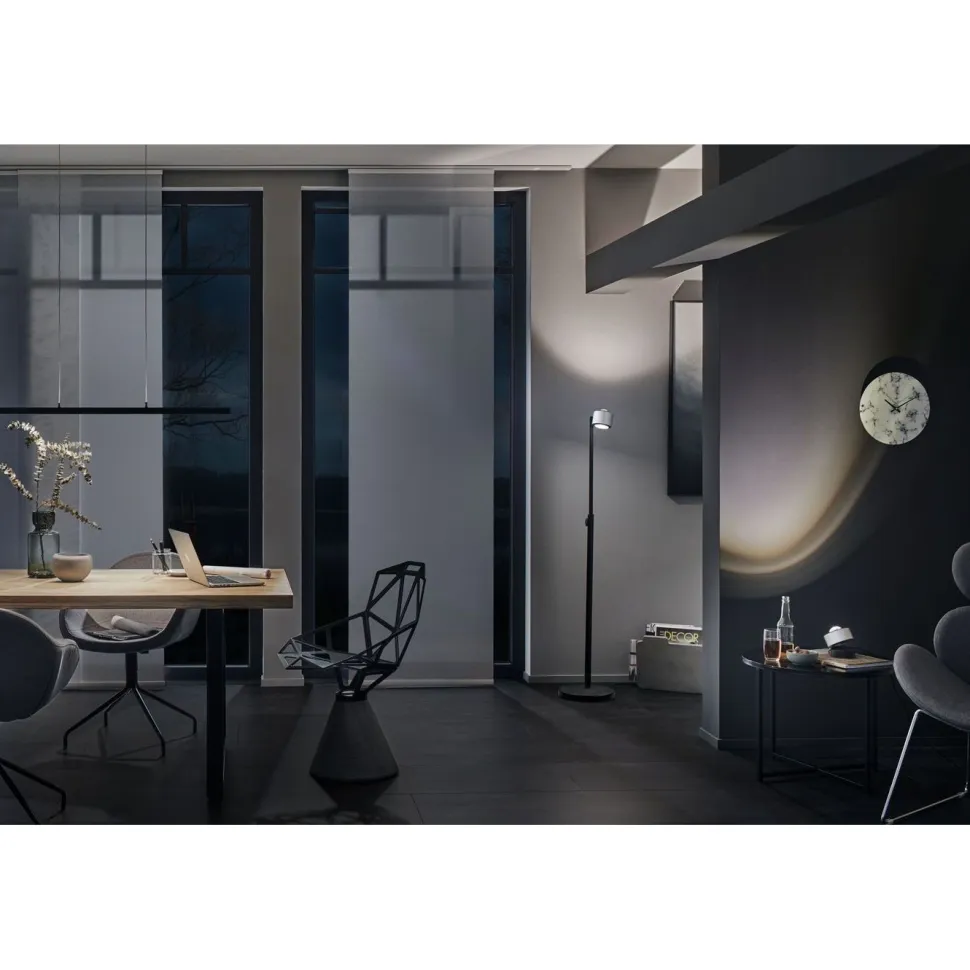 LED-lattiavalaisin Paulmann Aldan, 2700K, musta/harjattu alumiini