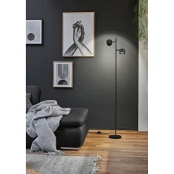 LED-lattiavalaisin Paulmann Puric Pane, 2700K, himmennettävä, musta
