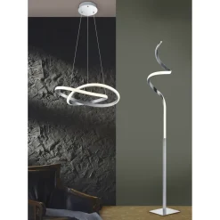 LED-lattiavalaisin Trio Course 1450x205x205 mm harjattu teräs