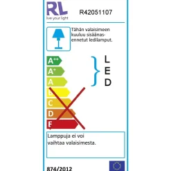 LED-lattiavalaisin Trio Course 1450x205x205 mm harjattu teräs