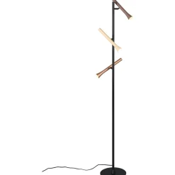 LED-lattiavalaisin Trio Fiato, 3-os, mattamusta/moniväri