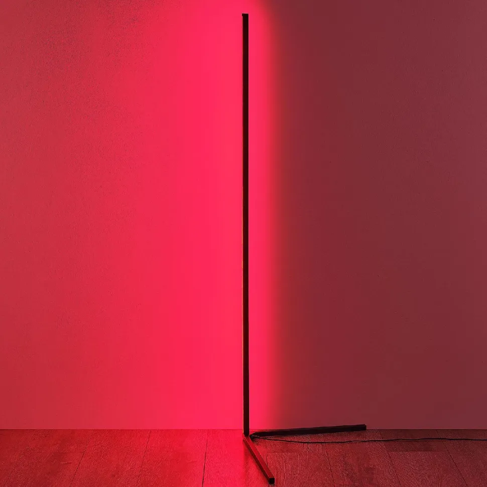 LED-lattiavalaisin Trio Level, musta, RGB