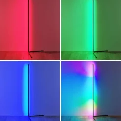 LED-lattiavalaisin Trio Level, musta, RGB