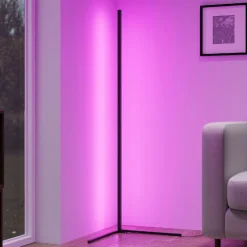 LED-lattiavalaisin Trio Level, musta, RGB