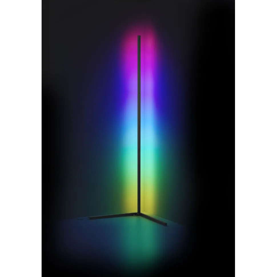 LED-lattiavalaisin Trio Level, musta, RGB