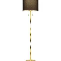 LED-lattiavalaisin Trio Nandor ø400x1605 mm kulta/musta
