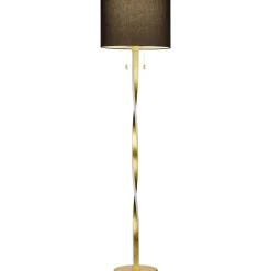 LED-lattiavalaisin Trio Nandor ø400x1605 mm kulta/musta