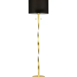 LED-lattiavalaisin Trio Nandor ø400x1605 mm kulta/musta