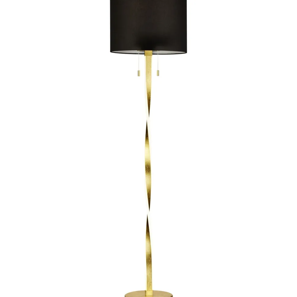 LED-lattiavalaisin Trio Nandor ø400x1605 mm kulta/musta