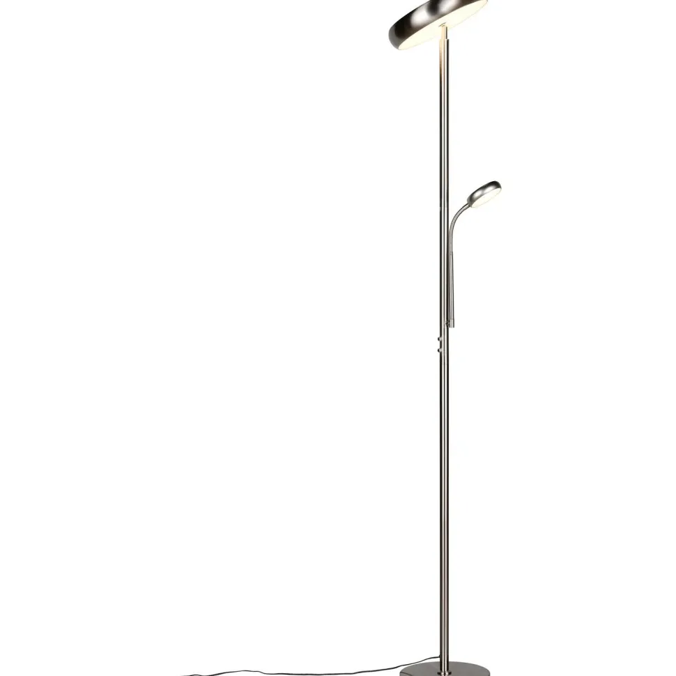 LED-lattiavalaisin Trio Palermo, lukuvalolla, mattamusta