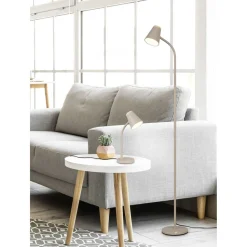 LED-lattiavalaisin Trio Pongo, lämmin beige
