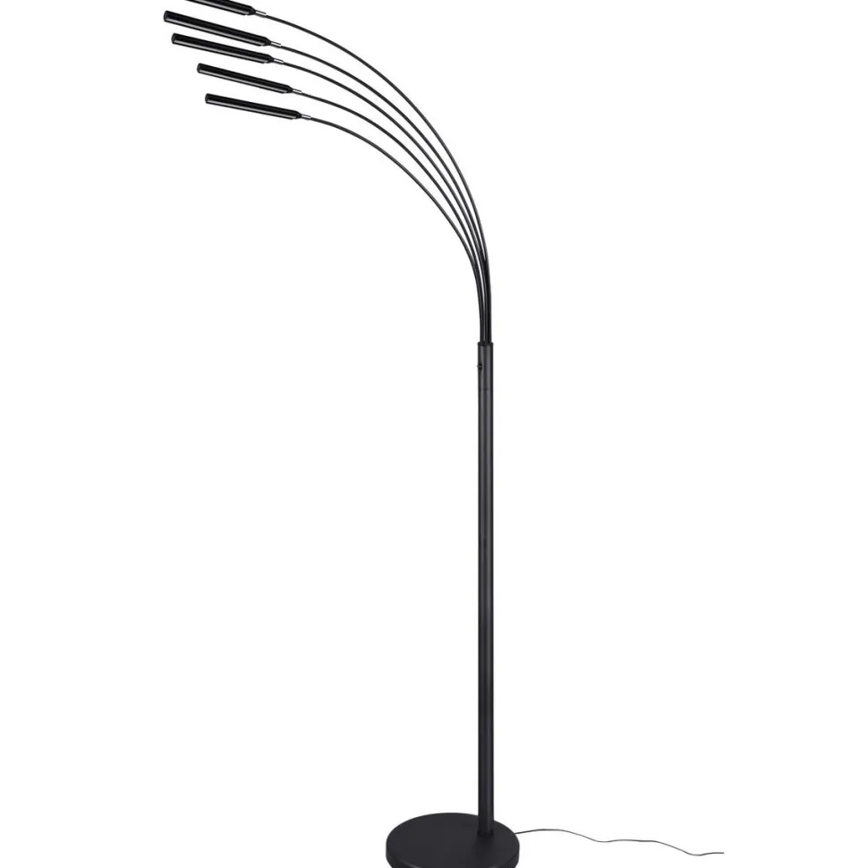 LED-lattiavalaisin Trio Reed, musta
