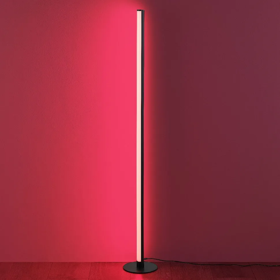 LED-lattiavalaisin Trio Tendo, musta, RGB