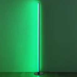 LED-lattiavalaisin Trio Tendo, musta, RGB