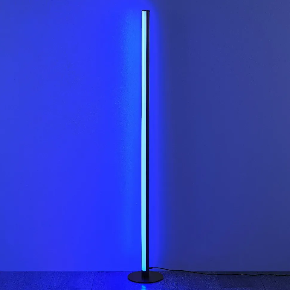 LED-lattiavalaisin Trio Tendo, musta, RGB