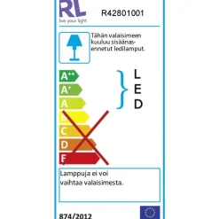 LED-lattiavalaisin Trio Tico RGBW kromi
