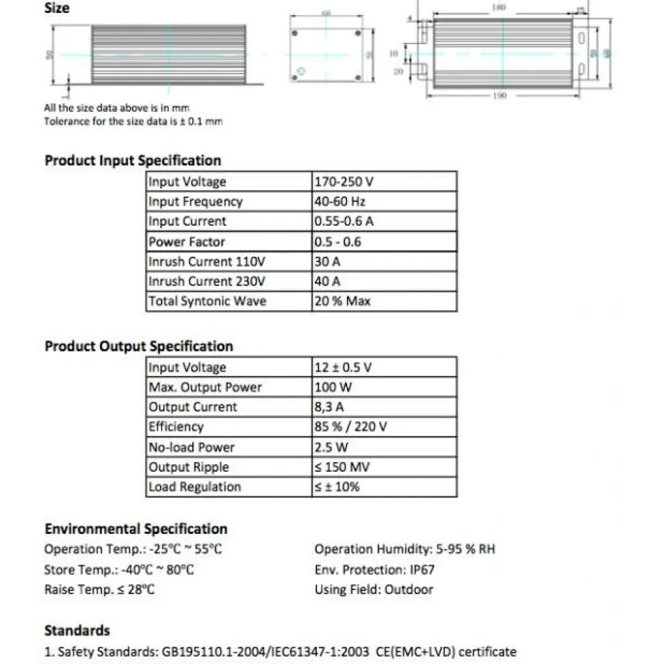 LED-liitäntälaite FTLIGHT 44W IP20 1050mA Triac-himmennettävä