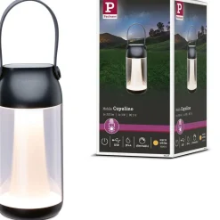LED-lyhty Pulmann Cupulino, IP44, 3000K, USB-ladattava, himmennettävä
