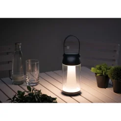 LED-lyhty Pulmann Cupulino, IP44, 3000K, USB-ladattava, himmennettävä