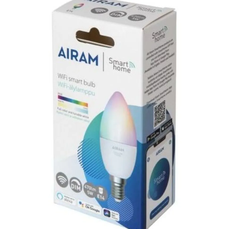 LED-älylamppu Airam SmartHome värivaihto E14 2700-6500K