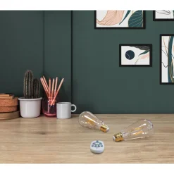 LED-Älylamppu aloituspakkaus Eglo connect.z ZigBee filamentti E27 ST64 500lm 4.9W 2kpl + kaukosäädin