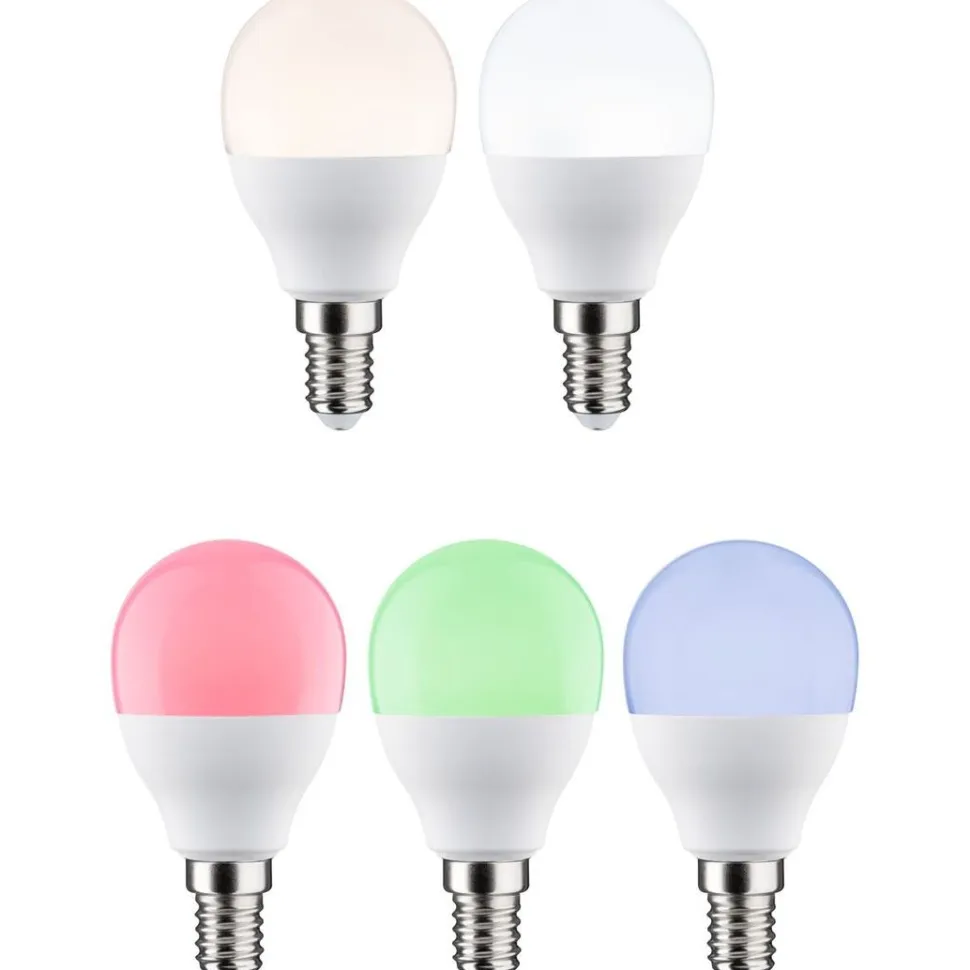 LED-älylamppu Paulmann Smart Home Zigbee 3.0 Drop, E14, 470lm, 5W, RGBW+, himmennettävä, matta