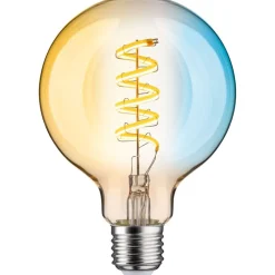 LED-älylamppu Paulmann Smart Home Zigbee 3.0 Globe, G95, E27, 600lm, 7.5W, filamentti, säädettävä värilämpötila, himmennettävä, kulta