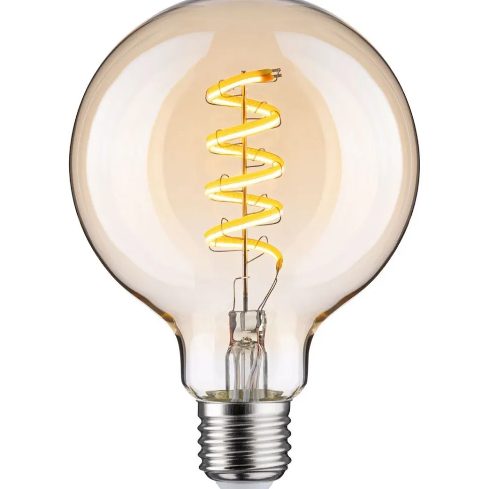LED-älylamppu Paulmann Smart Home Zigbee 3.0 Globe, G95, E27, 600lm, 7.5W, filamentti, säädettävä värilämpötila, himmennettävä, kulta