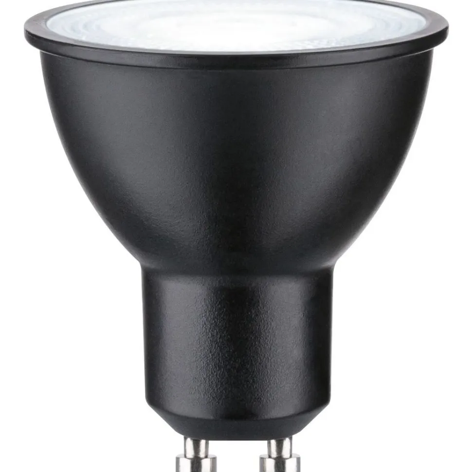 LED-älylamppu Paulmann Smart Home Zigbee 3.0 Reflector, GU10, 350lm, 4.8W, RGBW+, himmennettävä, mattamusta, 3kpl