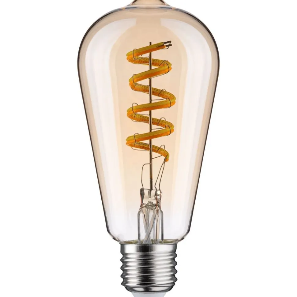 LED-älylamppu Paulmann Smart Home Zigbee 3.0, ST64, E27, 600lm, 7.5W, filamentti, säädettävä värilämpötila, himmennettävä, kulta
