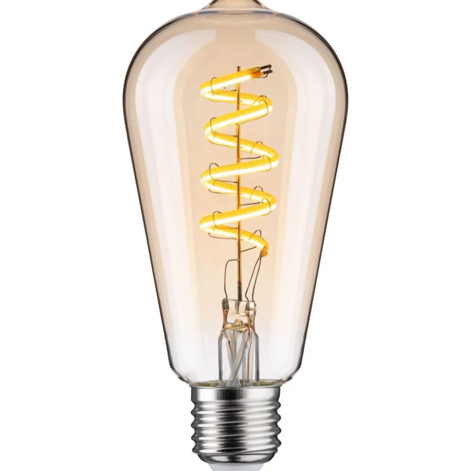 LED-älylamppu Paulmann Smart Home Zigbee 3.0, ST64, E27, 600lm, 7.5W, filamentti, säädettävä värilämpötila, himmennettävä, kulta