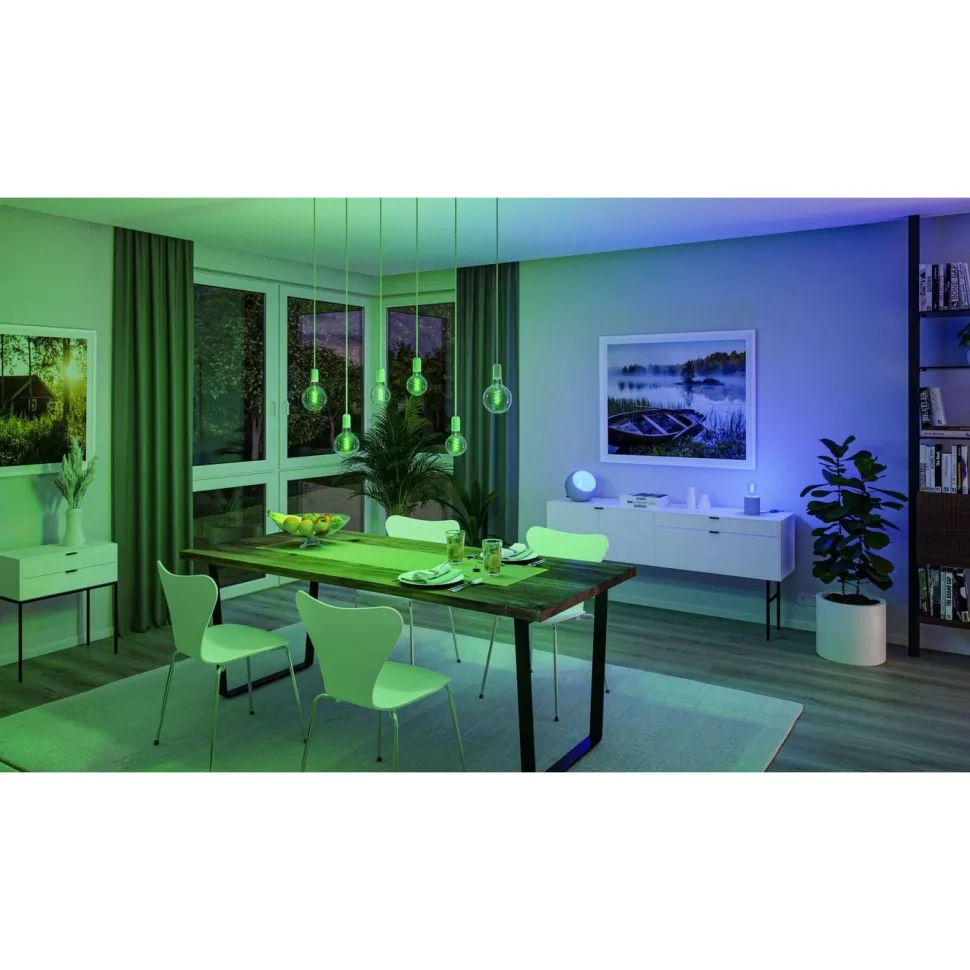 LED-älylamppu Paulmann Smart Home Zigbee 3.0 Globe, G95, E27, 470lm, 6.3W, RGBW+, filamentti, himmennettävä, kulta, 3kpl