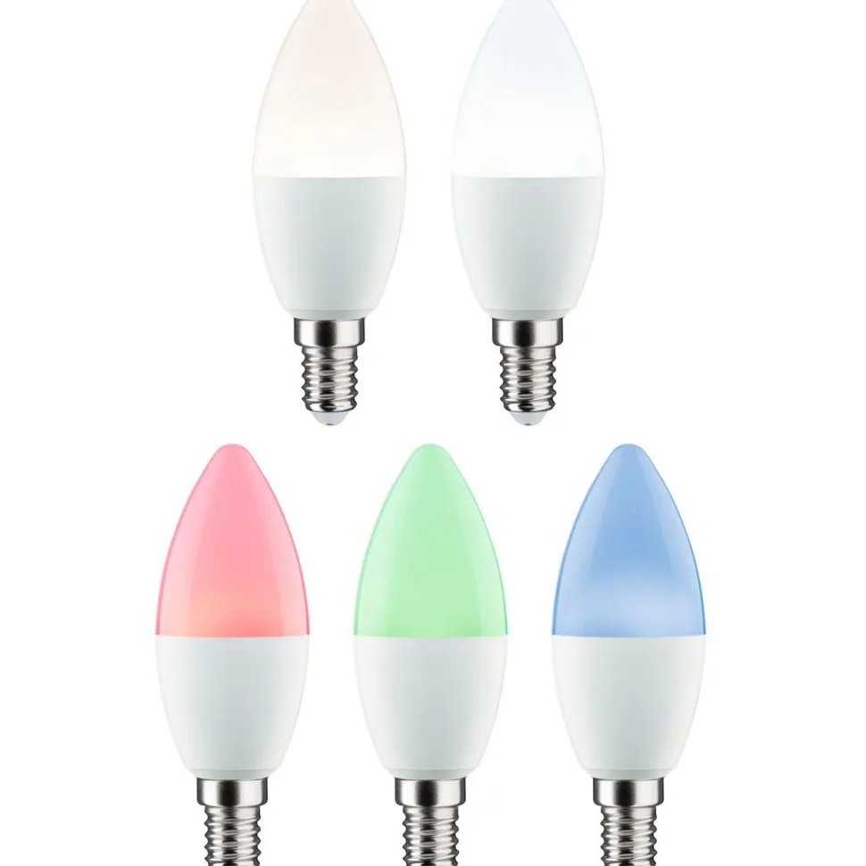LED-älylamppu Paulmann Smart Home Zigbee 3.0 Candle, E14, 470lm, 5W, RGBW+, himmennettävä, matta