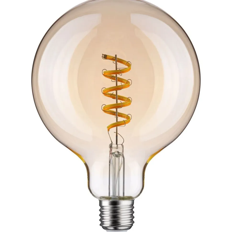 LED-älylamppu Paulmann Smart Home Zigbee 3.0 Globe, G125, E27, 600lm, 7,5W, filamentti, säädettävä värilämpötila, himmennettävä, kulta