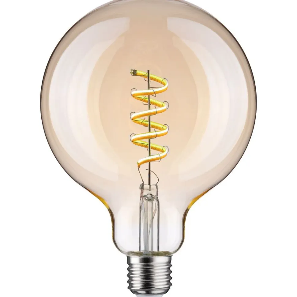 LED-älylamppu Paulmann Smart Home Zigbee 3.0 Globe, G125, E27, 600lm, 7,5W, filamentti, säädettävä värilämpötila, himmennettävä, kulta