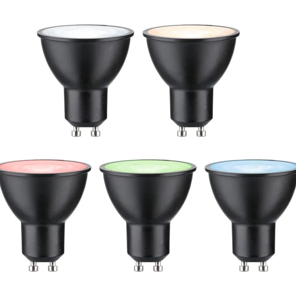 LED-älylamppu Paulmann Smart Home Zigbee 3.0 Reflector, GU10, 350lm, 4.8W, RGBW+, himmennettävä, mattakromi