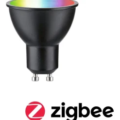 LED-älylamppu Paulmann Smart Home Zigbee 3.0 Reflector, GU10, 350lm, 4.8W, RGBW+, himmennettävä, mattakromi
