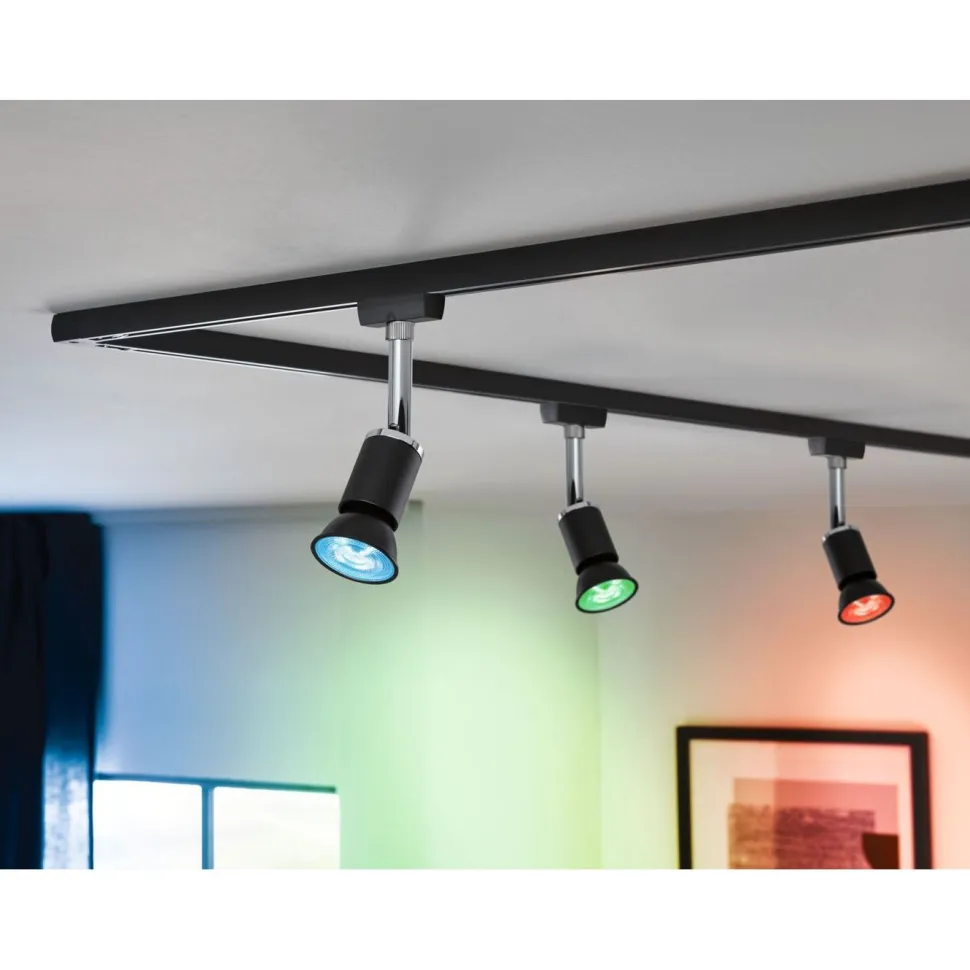 LED-älylamppu Paulmann Smart Home Zigbee 3.0 Reflector, GU10, 350lm, 4.8W, RGBW+, himmennettävä, mattakromi